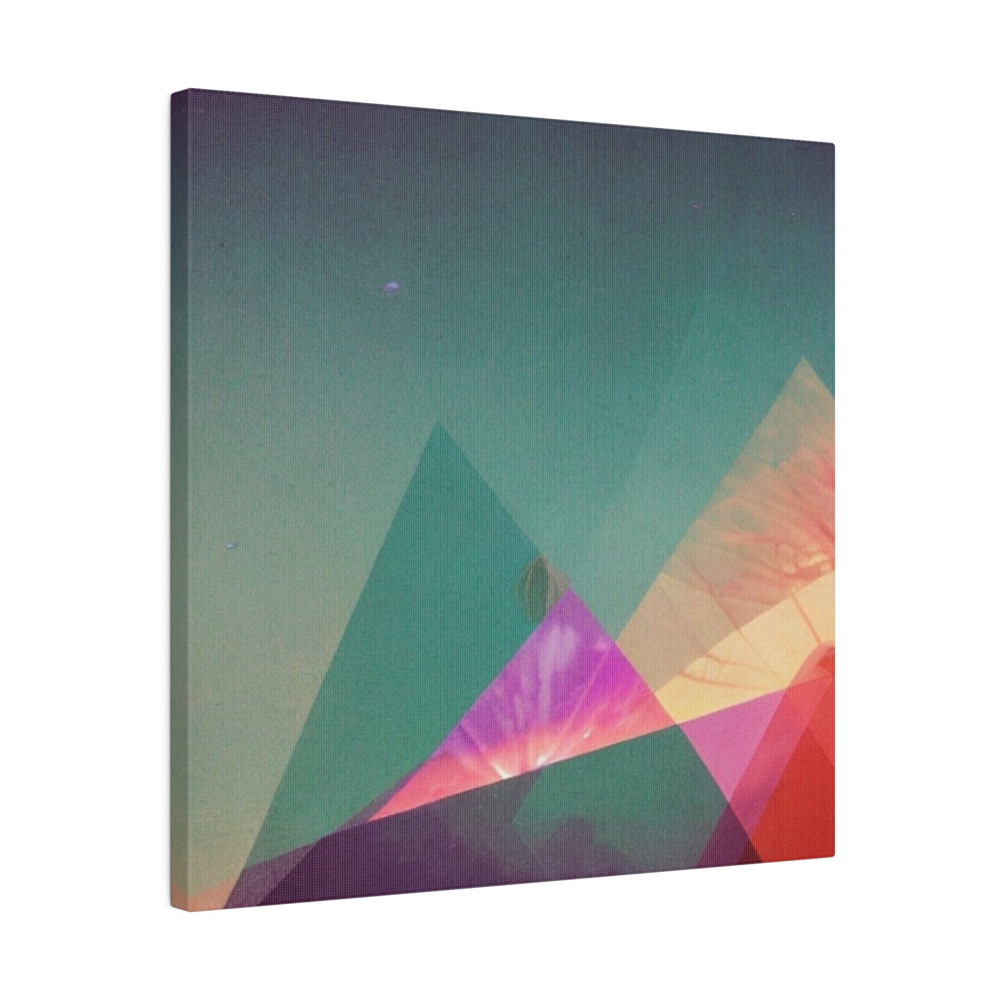 Rainbow Geometric Mountain Prism Wall Art Matte Canvas
