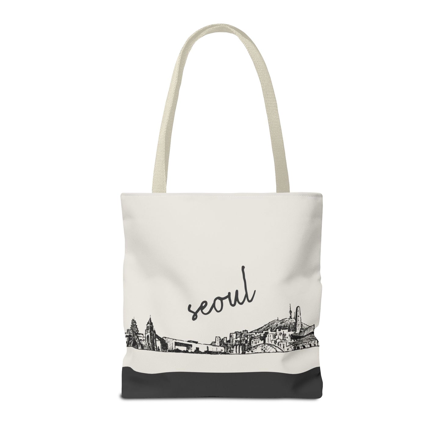 Seoul Travel Tote Bag – Lightweight Wanderlight Tote, Skyline Design, Durable Everyday Adventure Bag
