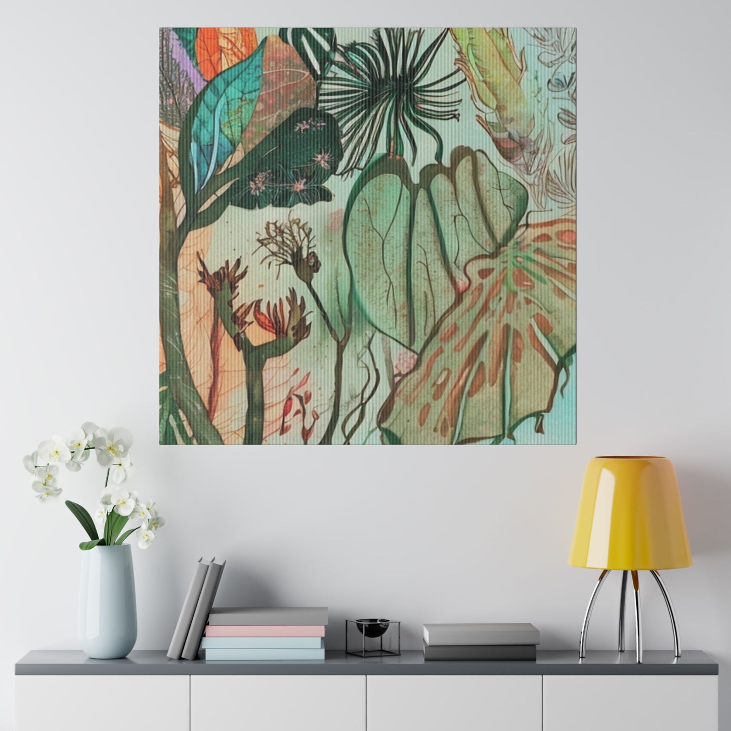 Lush Canopy: Oversized Jungle Botanical Canvas Print