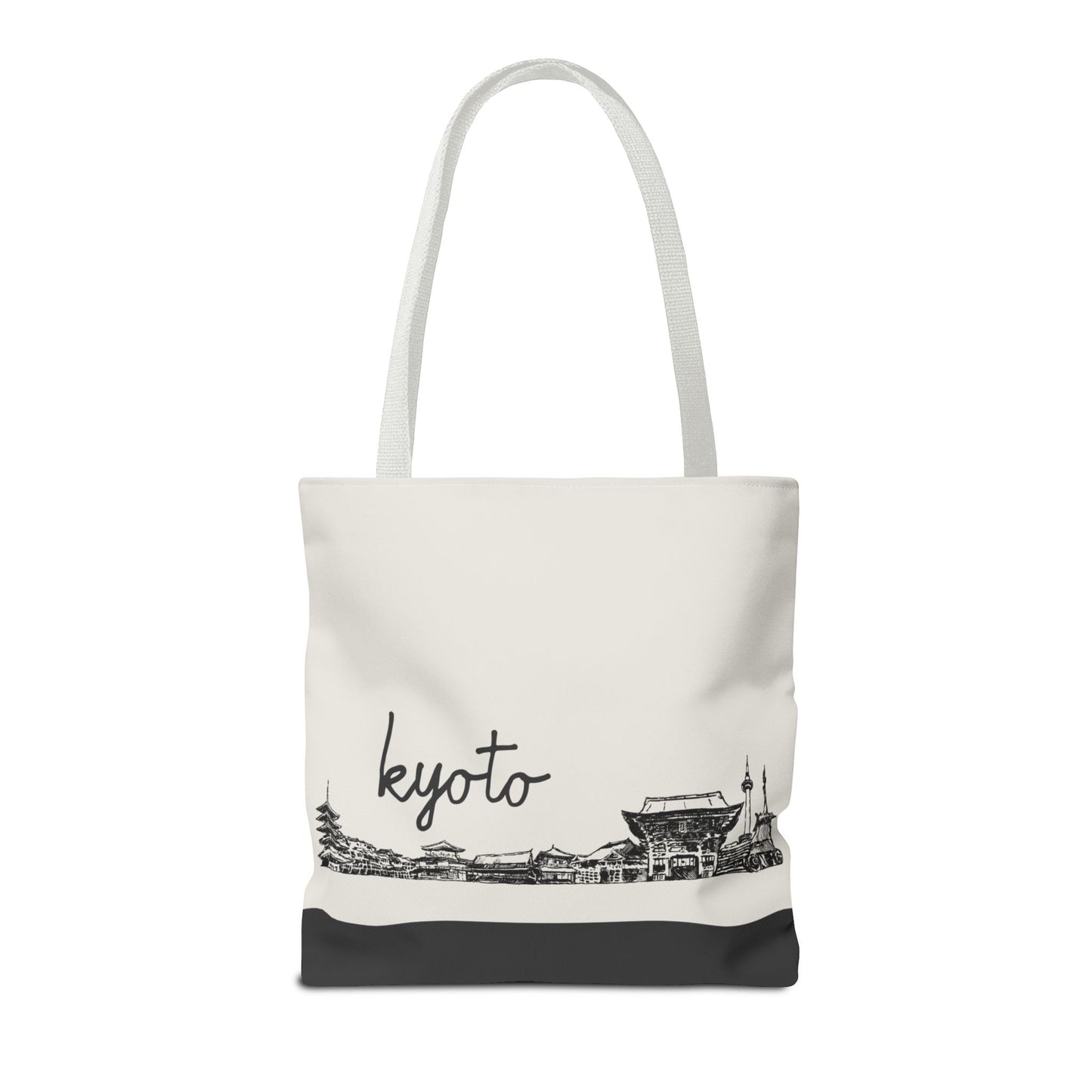 Kyoto Travel Tote Bag – Lightweight Wanderlight Tote, Skyline Design, Durable Everyday Adventure Bag