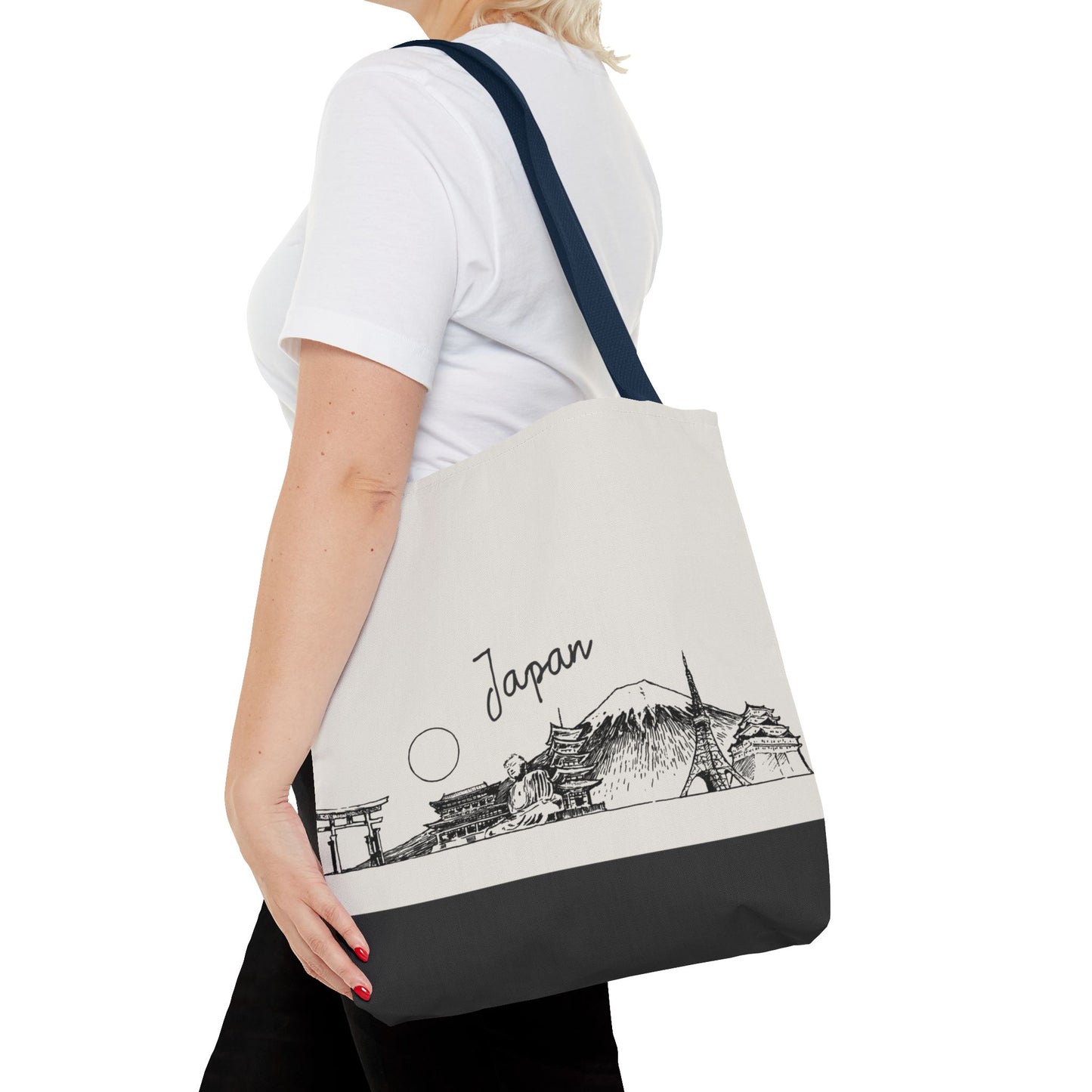Japan Travel Tote Bag – Lightweight Wanderlight Tote, Skyline Design, Durable Everyday Adventure Bag