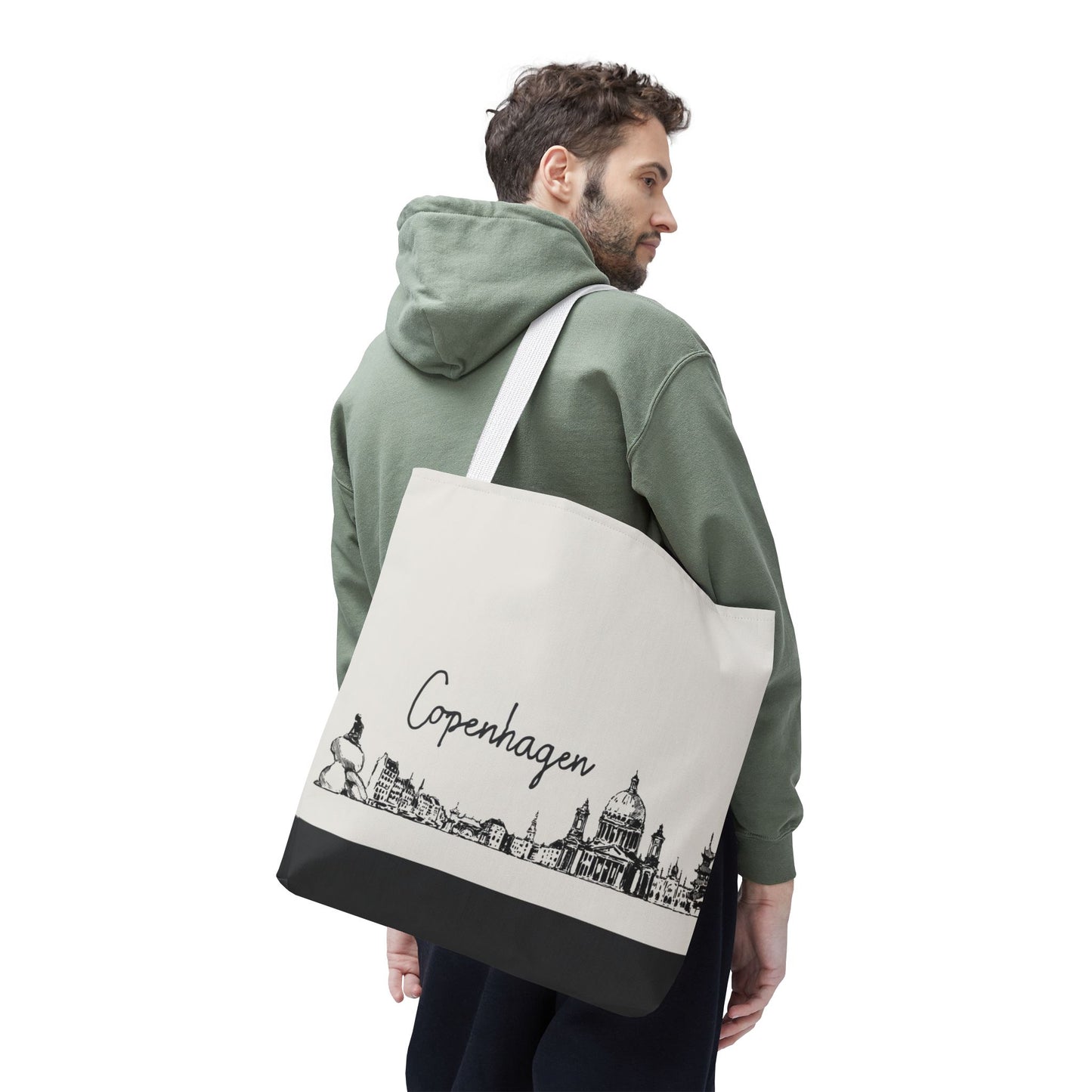 Copenhagen Travel Tote Bag – Lightweight Wanderlight Tote, Skyline Design, Durable Everyday Adventure Bag