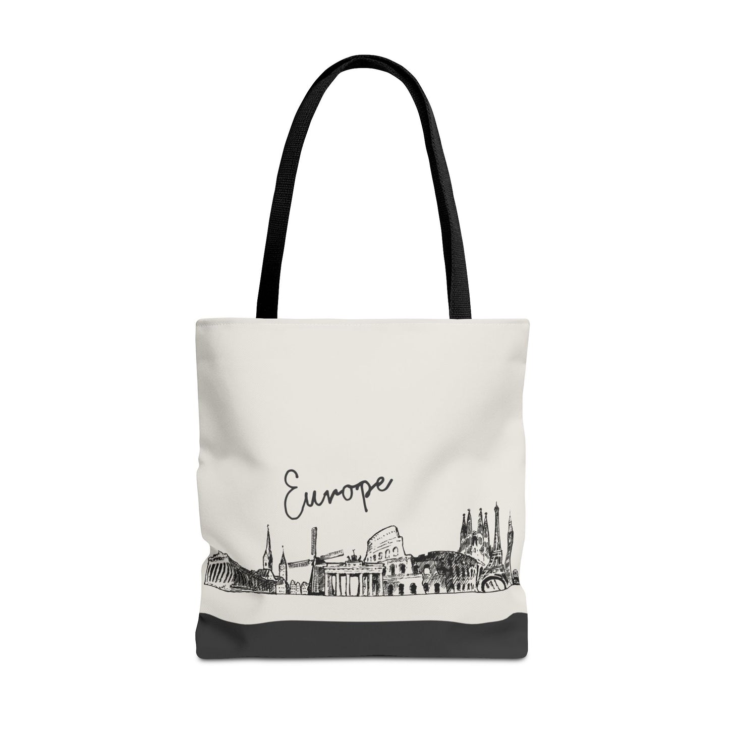 Europe Travel Tote Bag – Lightweight Wanderlight Tote, Skyline Design, Durable Everyday Adventure Bag