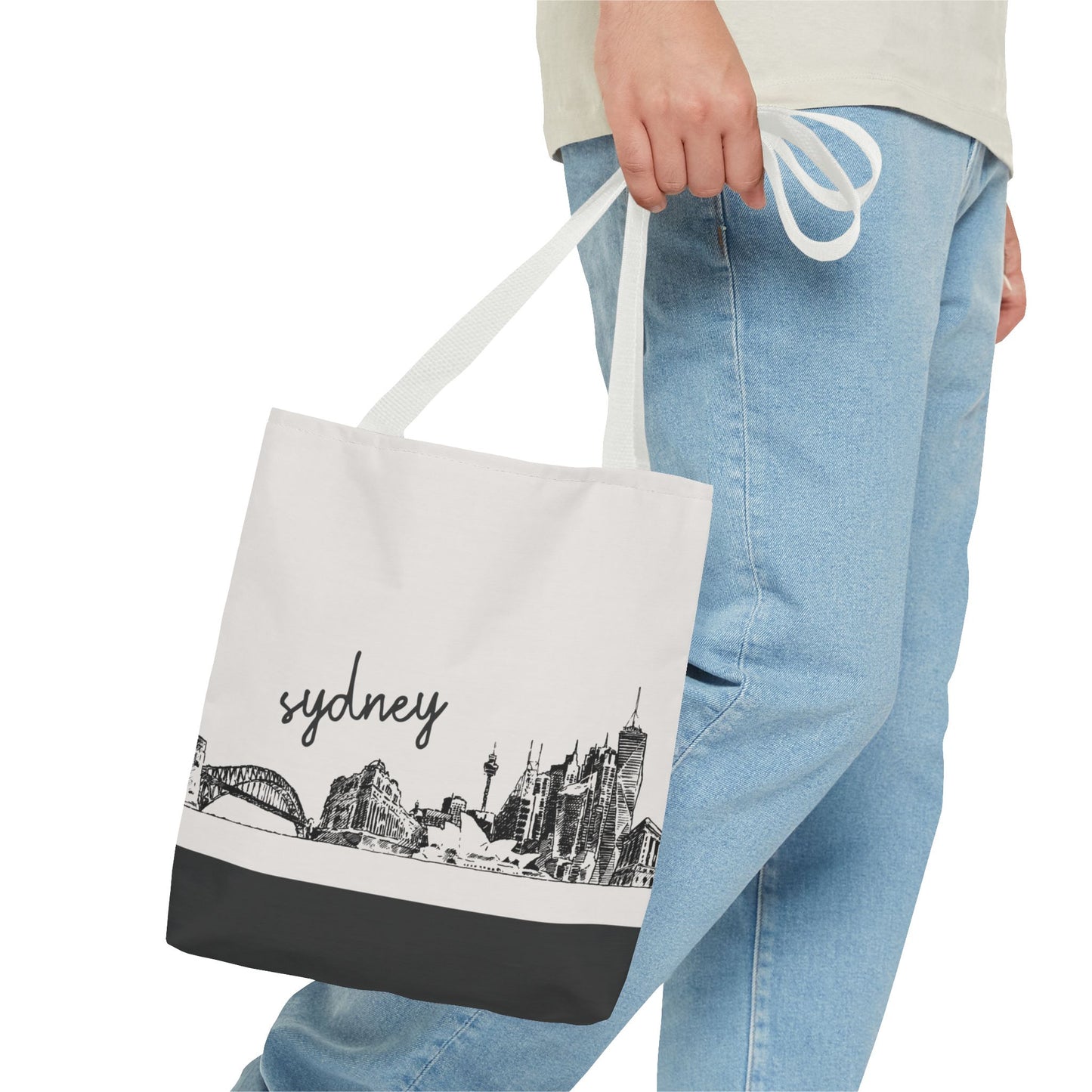 Sydney Travel Tote Bag – Lightweight Wanderlight Tote, Skyline Design, Durable Everyday Adventure Bag