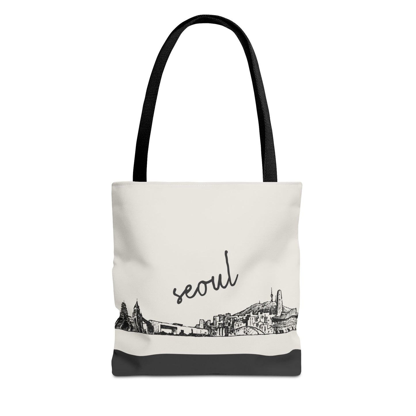 Seoul Travel Tote Bag – Lightweight Wanderlight Tote, Skyline Design, Durable Everyday Adventure Bag