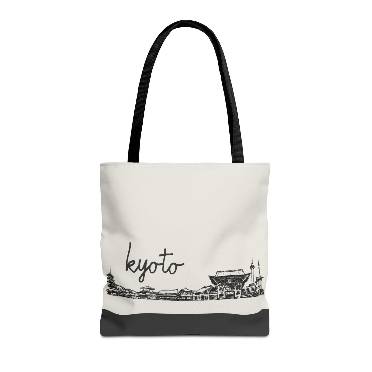 Kyoto Travel Tote Bag – Lightweight Wanderlight Tote, Skyline Design, Durable Everyday Adventure Bag