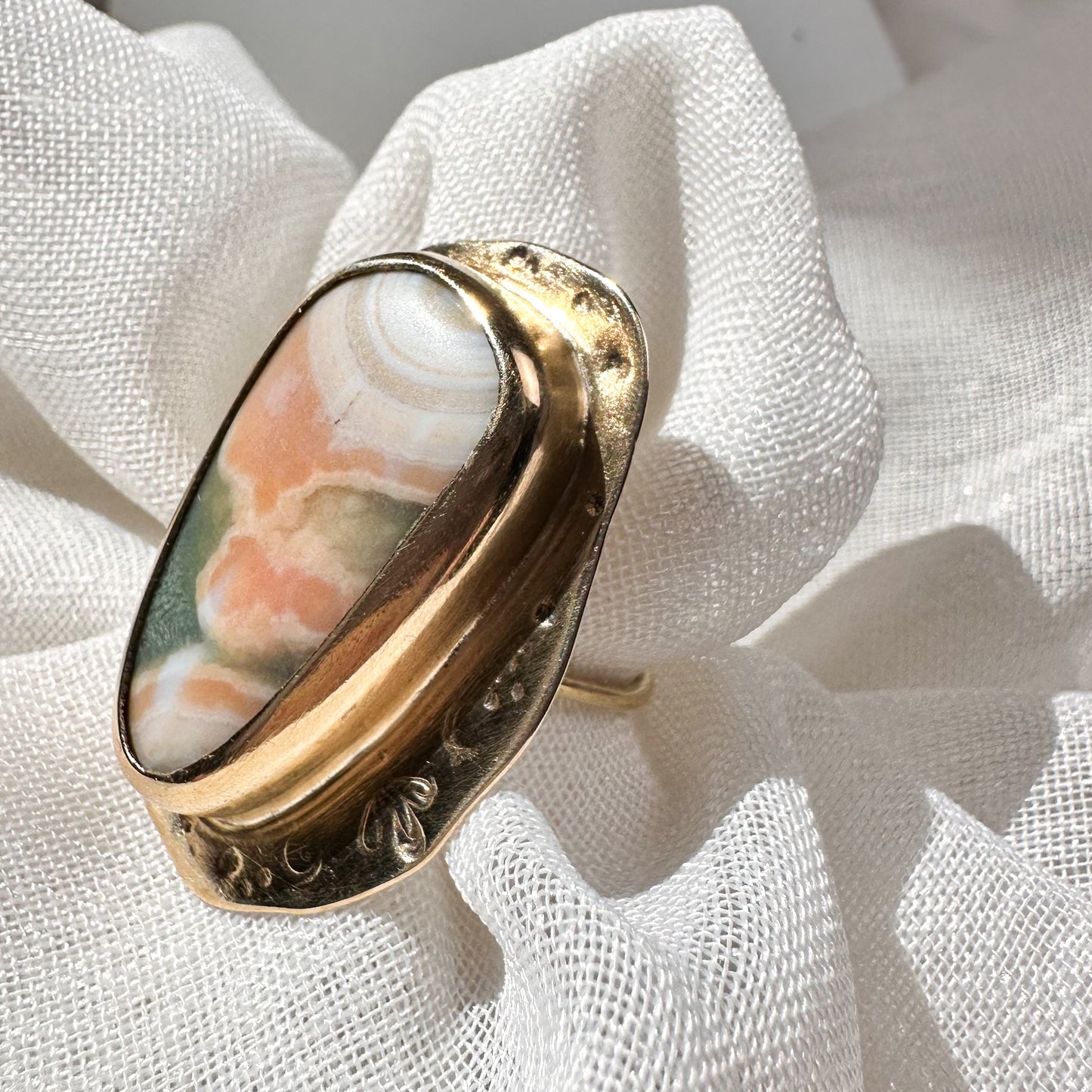 Ethereal Horizon Ring – One-of-a-Kind Jasper Statement Piece
