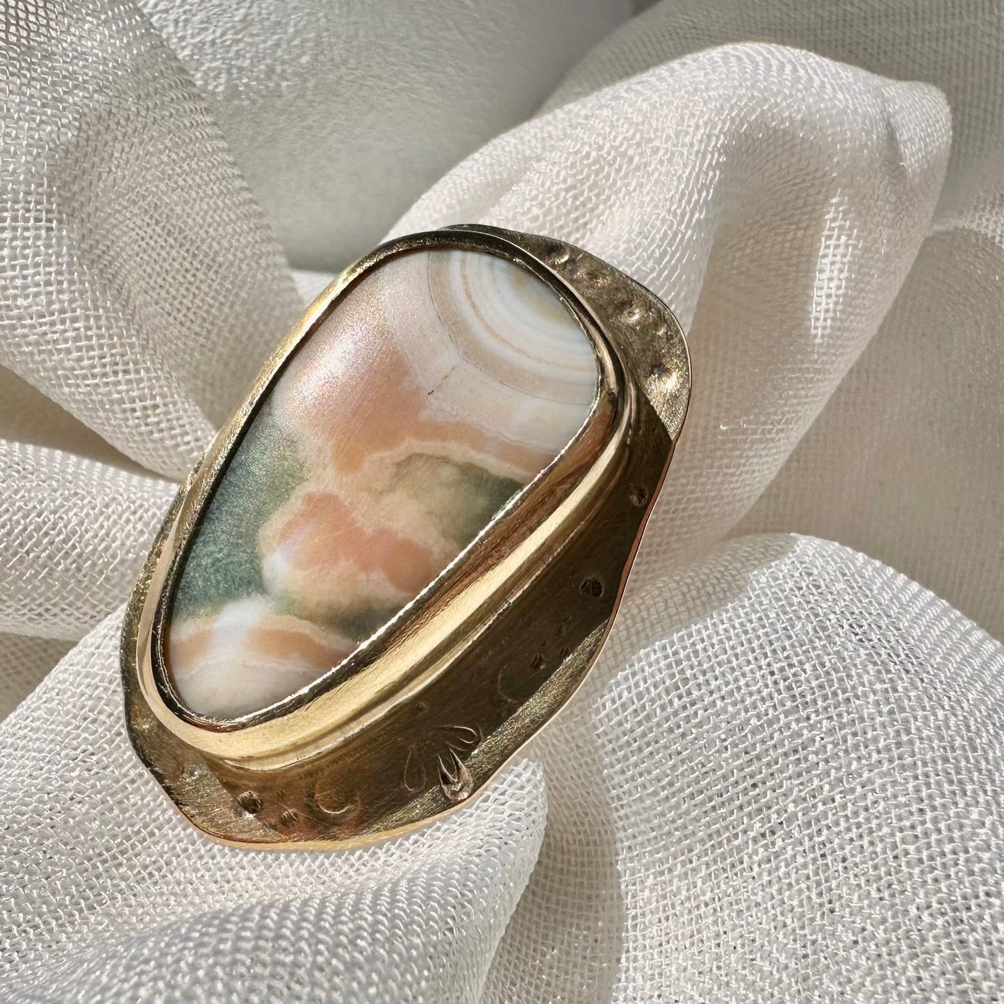 Ethereal Horizon Ring – One-of-a-Kind Jasper Statement Piece