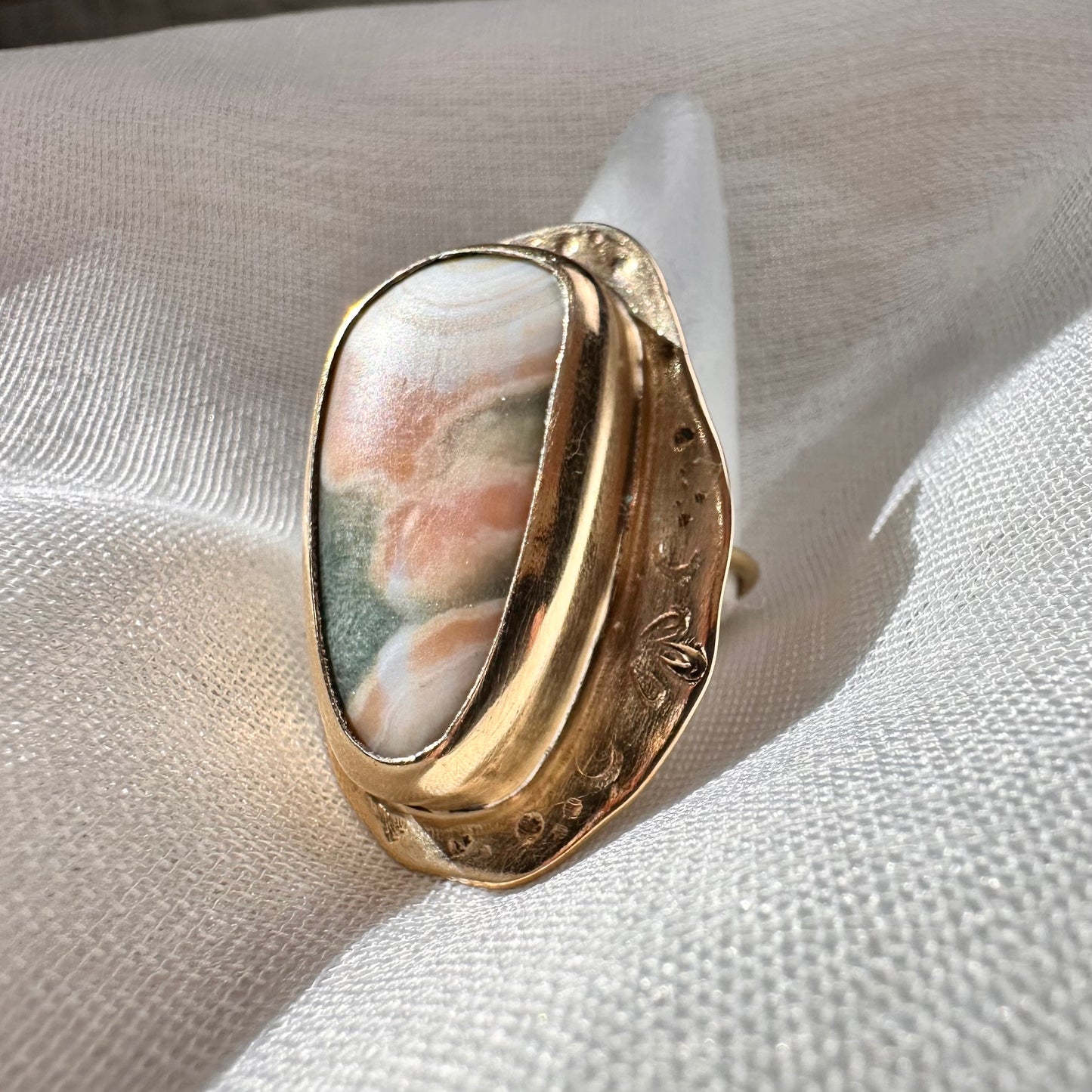 Ethereal Horizon Ring – One-of-a-Kind Jasper Statement Piece