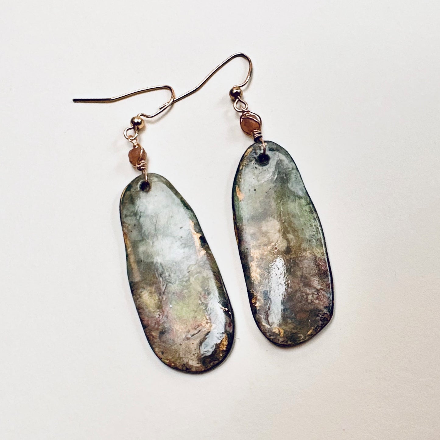 Weathered Glen | Decoupage and Acrylic Handmade Earrings