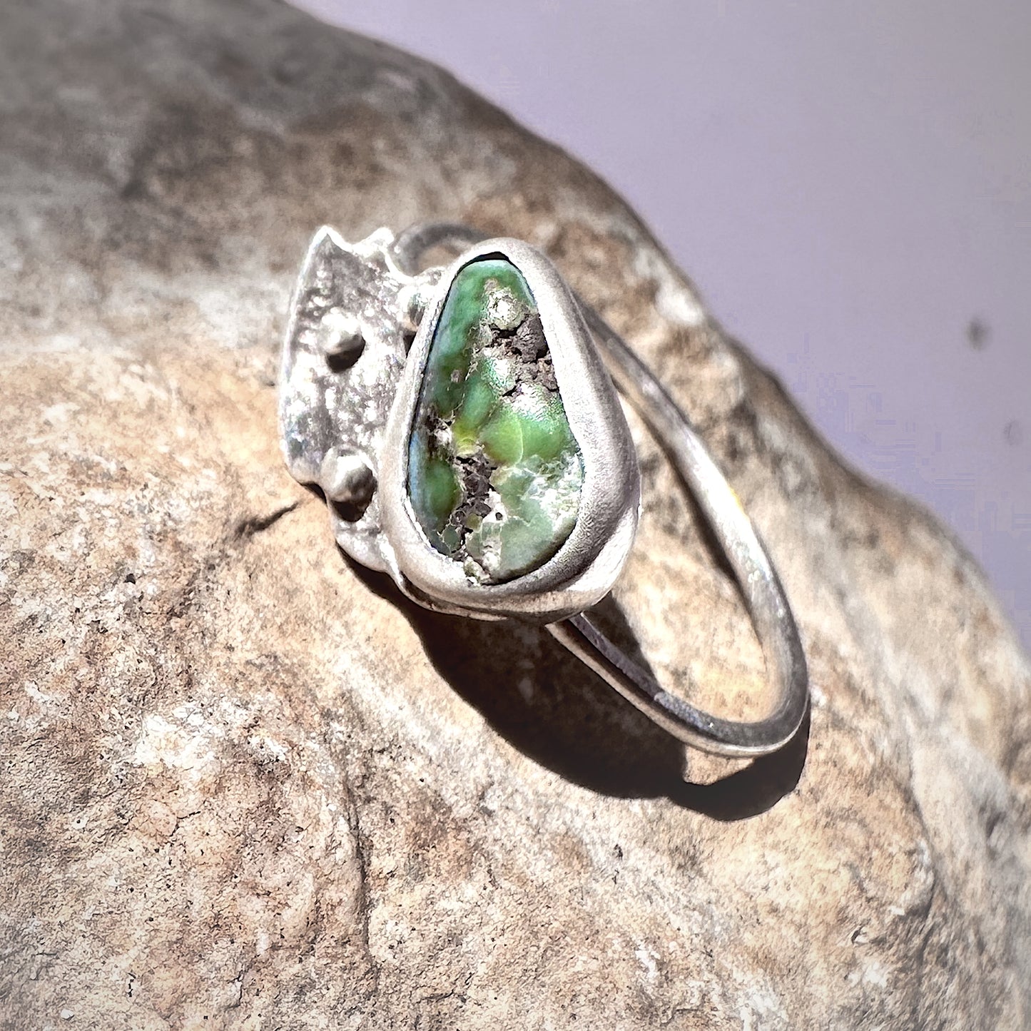 Ancient Earth Ring| Kingman Turquoise & Sterling Silver