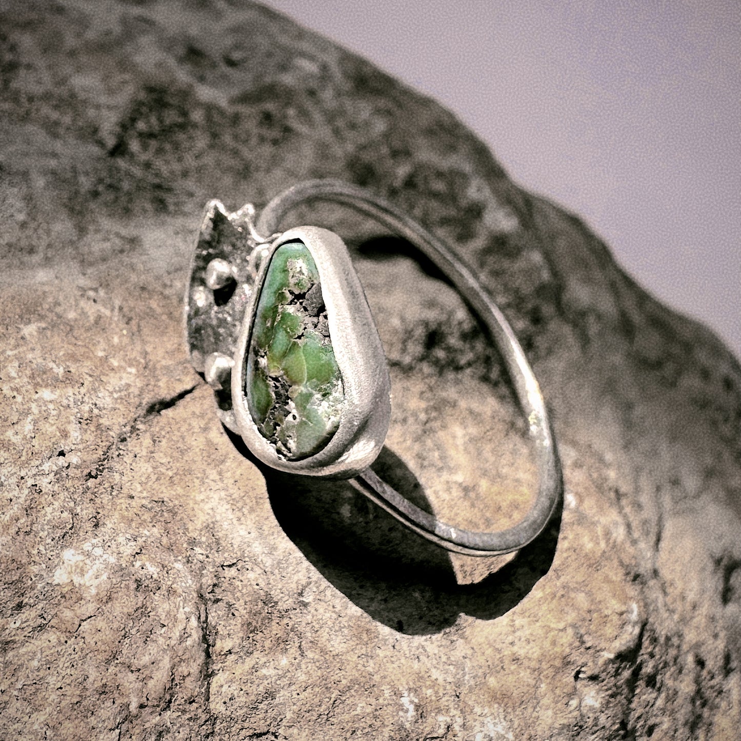 Ancient Earth Ring| Kingman Turquoise & Sterling Silver