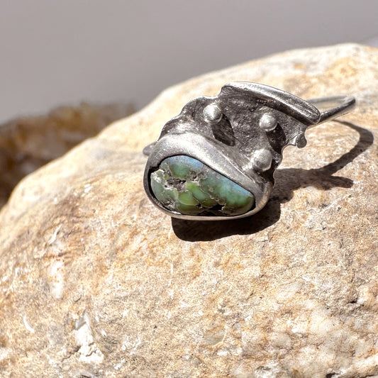 Ancient Earth Ring| Kingman Turquoise & Sterling Silver