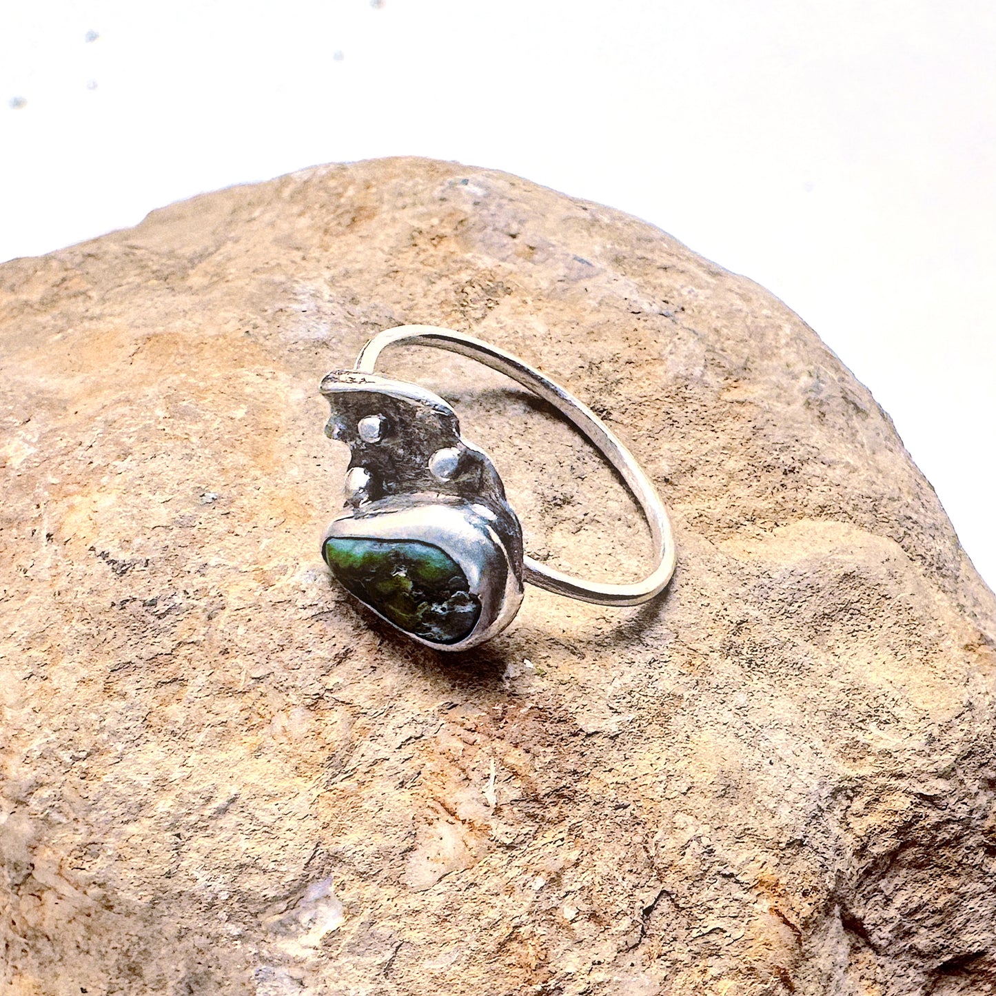 Ancient Earth Ring| Kingman Turquoise & Sterling Silver