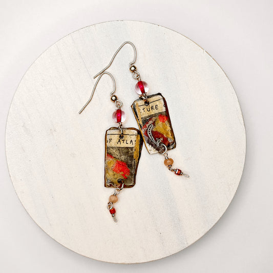 Atlas of Dreams Earrings | Handcrafted Acrylic Paper Earrings