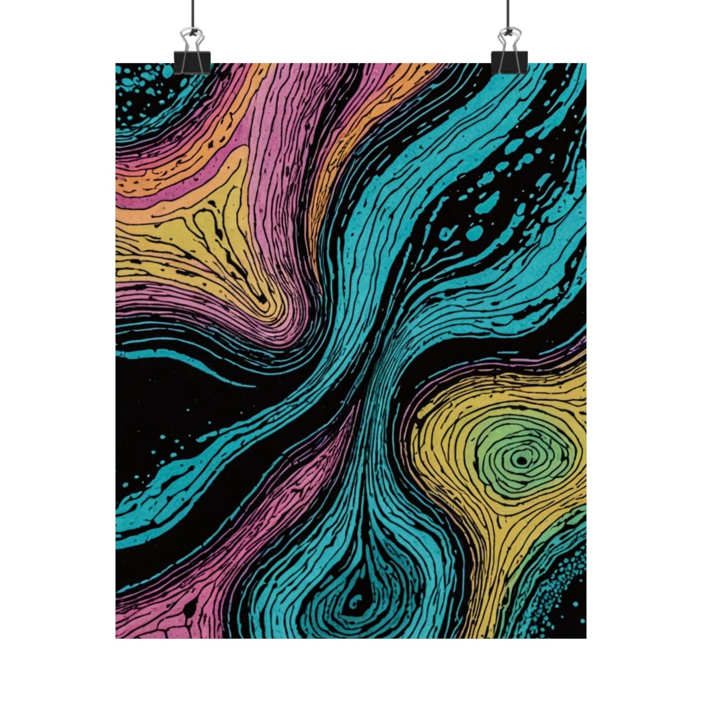 Psychedelic Plasma Matte Vertical Posters