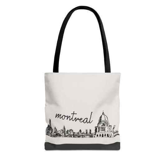 Montreal Travel Tote Bag – Lightweight Wanderlight Tote, Skyline Design, Durable Everyday Adventure Bag