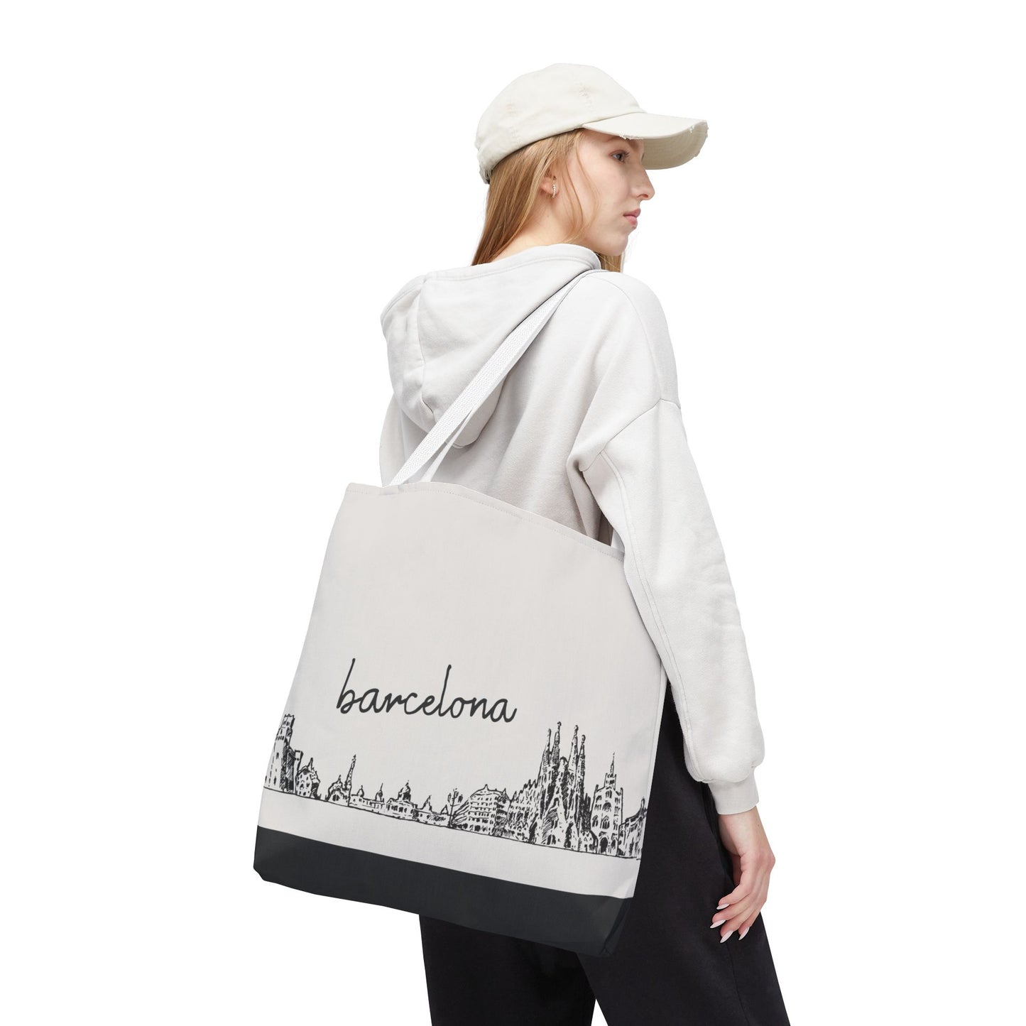 Barcelona Travel Tote Bag – Lightweight Wanderlight Tote, Skyline Design, Durable Everyday Adventure Bag