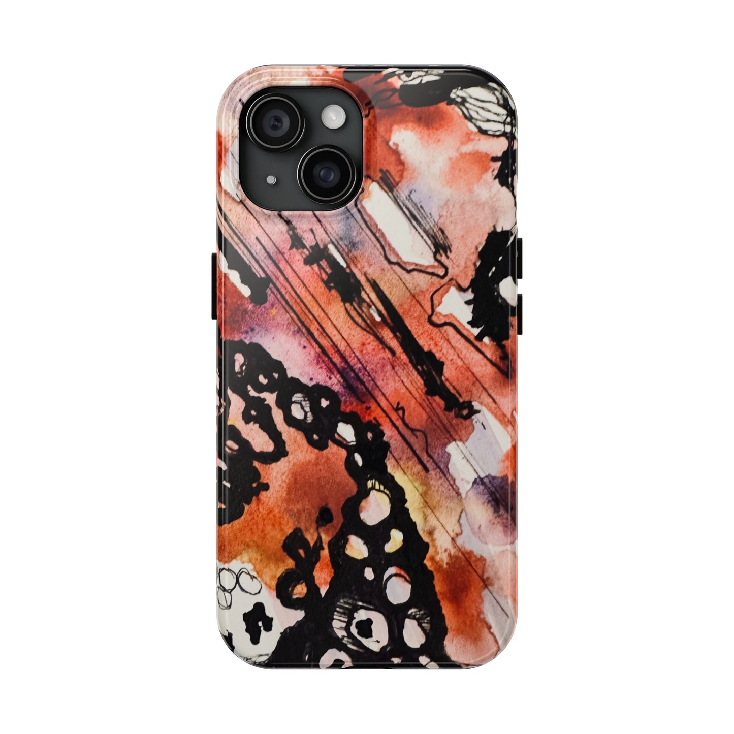 iPhone 15 Pro Max Designer Phone Case Watercolor Thrash Phone Case