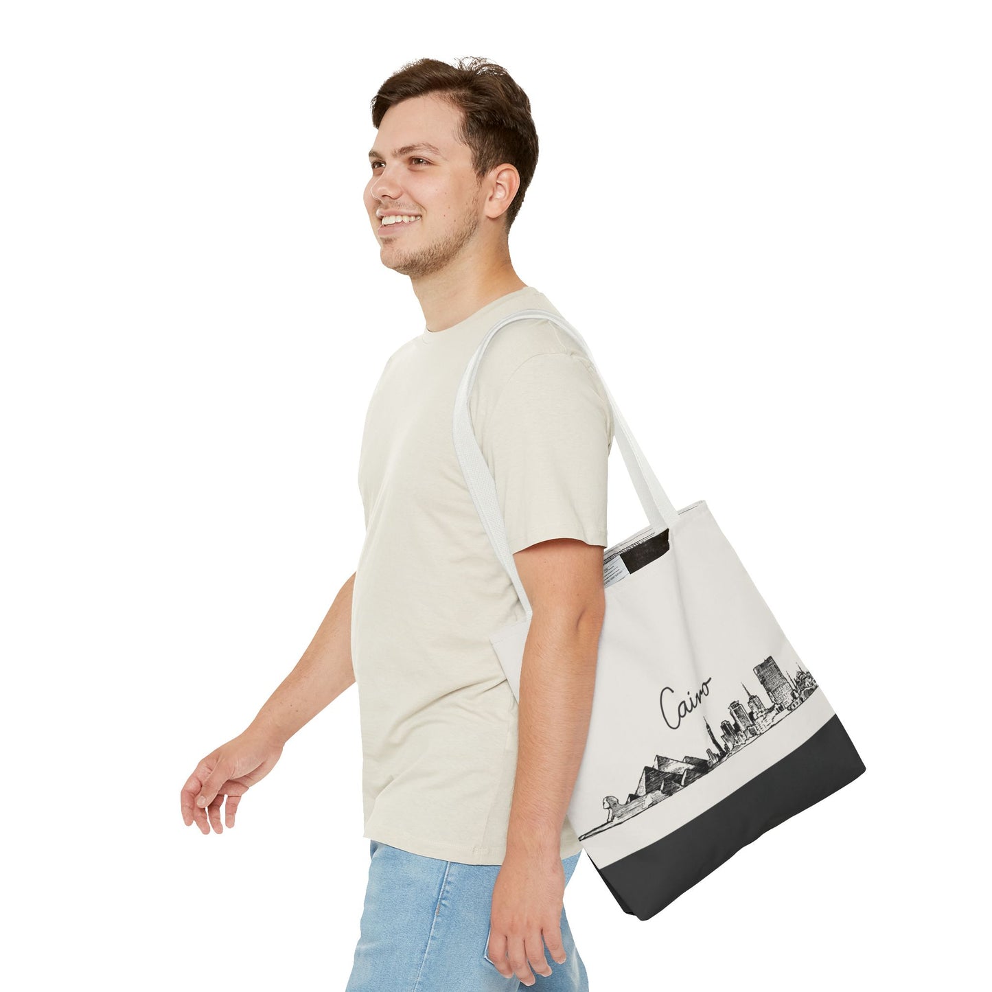 Cairo Travel Tote Bag – Lightweight Wanderlight Tote, Skyline Design, Durable Everyday Adventure Bag