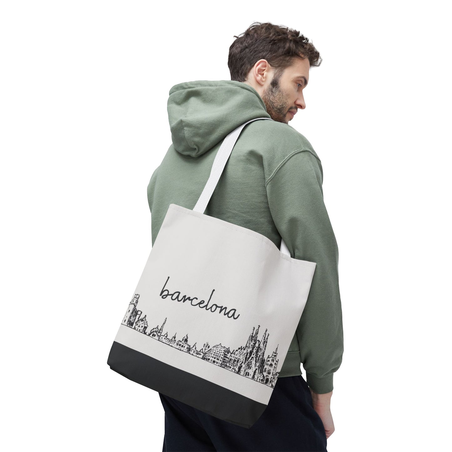 Barcelona Travel Tote Bag – Lightweight Wanderlight Tote, Skyline Design, Durable Everyday Adventure Bag