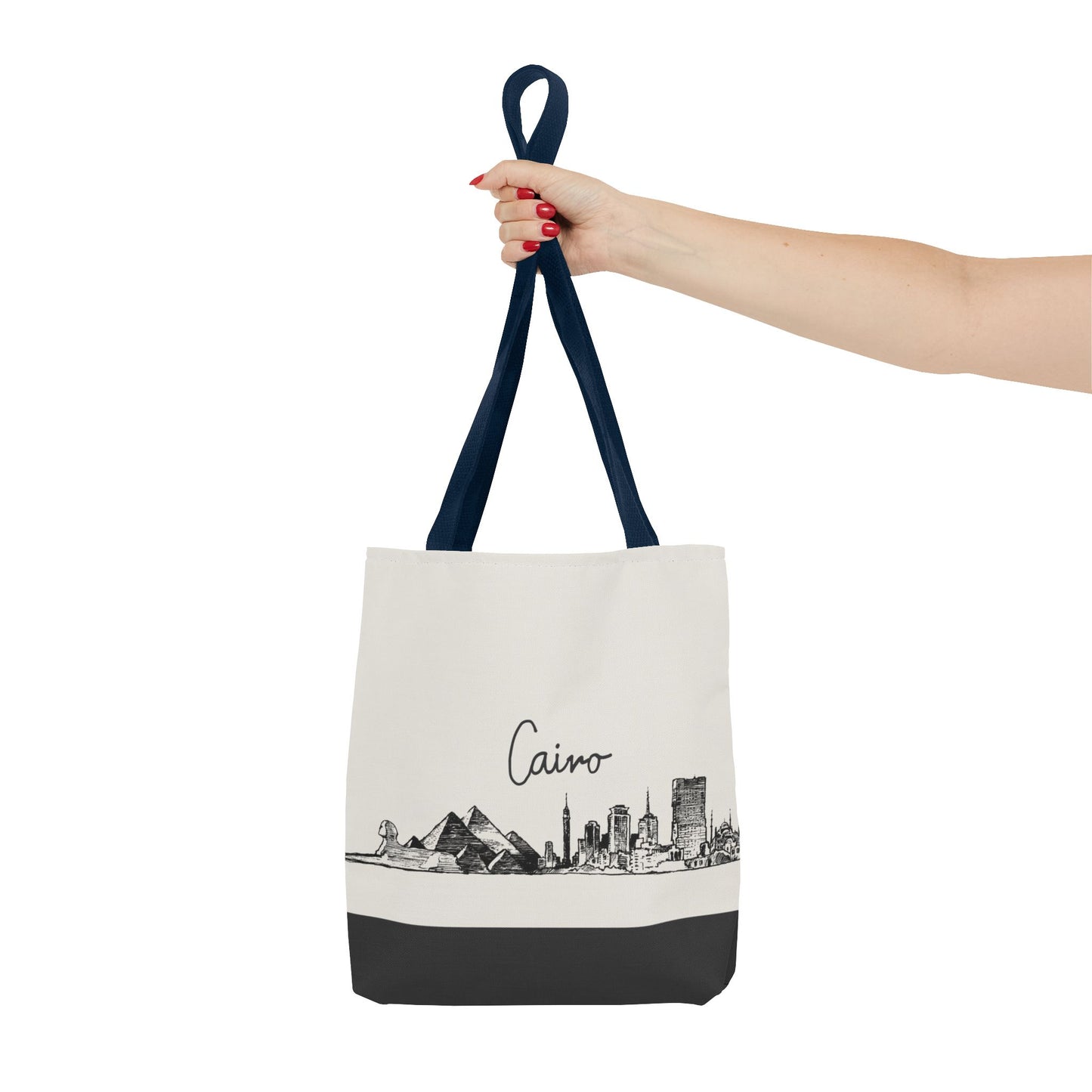 Cairo Travel Tote Bag – Lightweight Wanderlight Tote, Skyline Design, Durable Everyday Adventure Bag