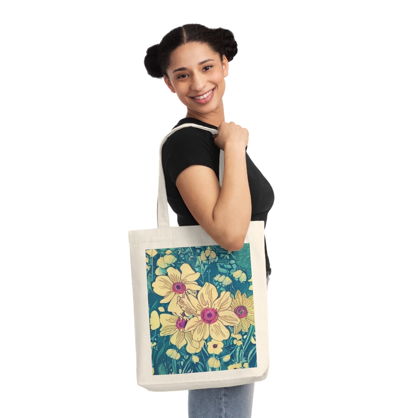 Daisy Dayz Woven Tote Bag