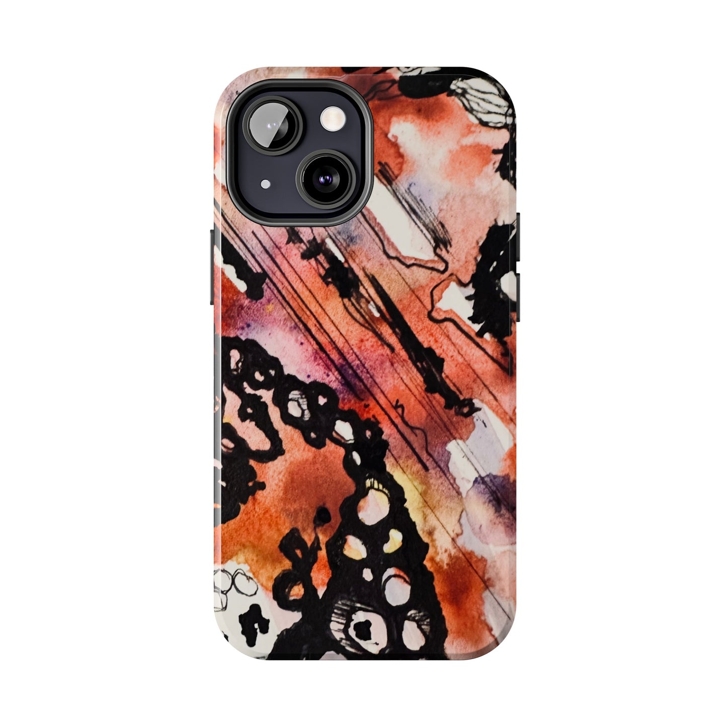 iPhone 15 Pro Max Designer Phone Case Watercolor Thrash Phone Case