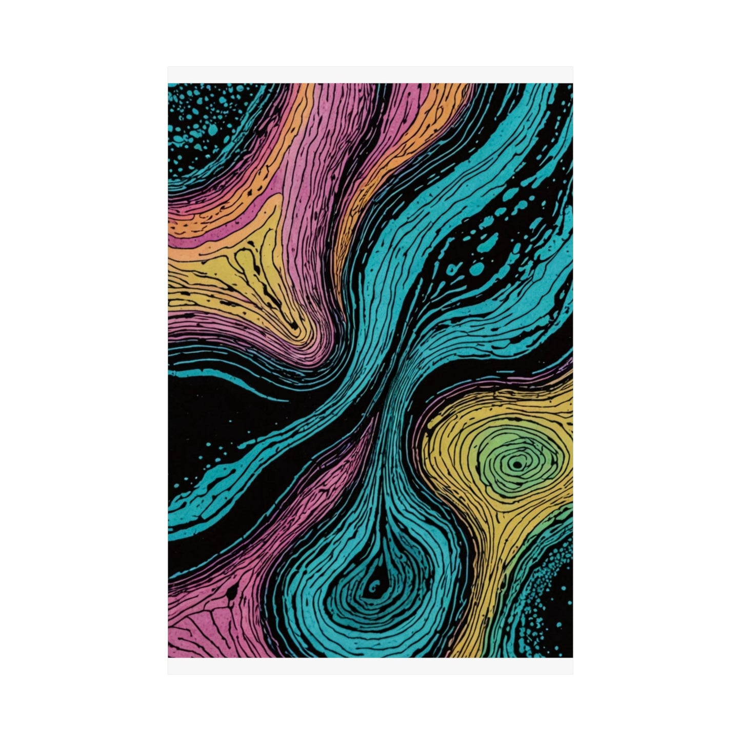 Psychedelic Plasma Matte Vertical Posters