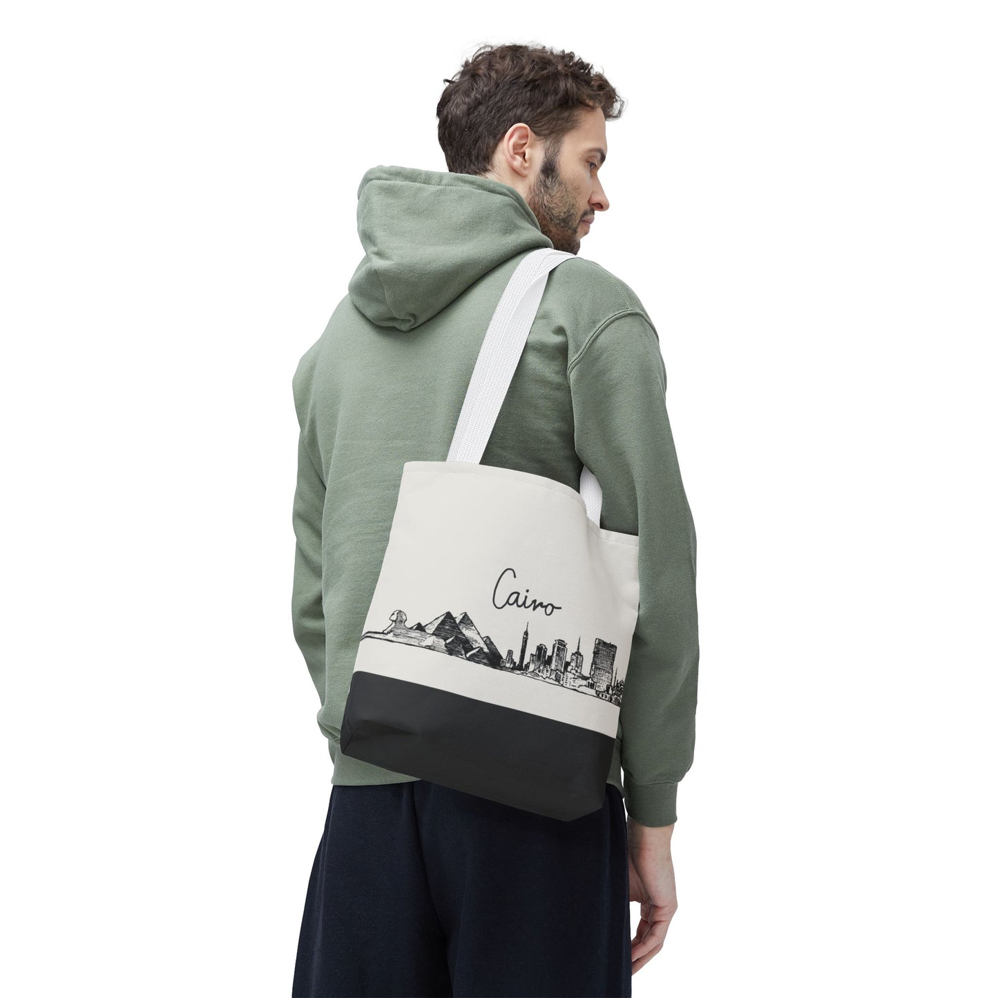 Cairo Travel Tote Bag – Lightweight Wanderlight Tote, Skyline Design, Durable Everyday Adventure Bag