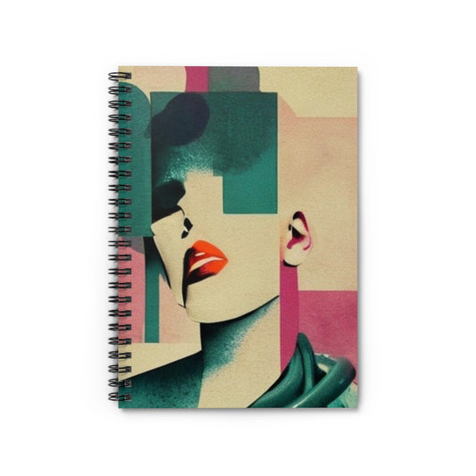 Modern Art Abstract Face Spiral Notebook