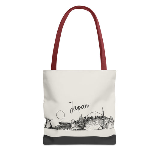 Japan Travel Tote Bag – Lightweight Wanderlight Tote, Skyline Design, Durable Everyday Adventure Bag