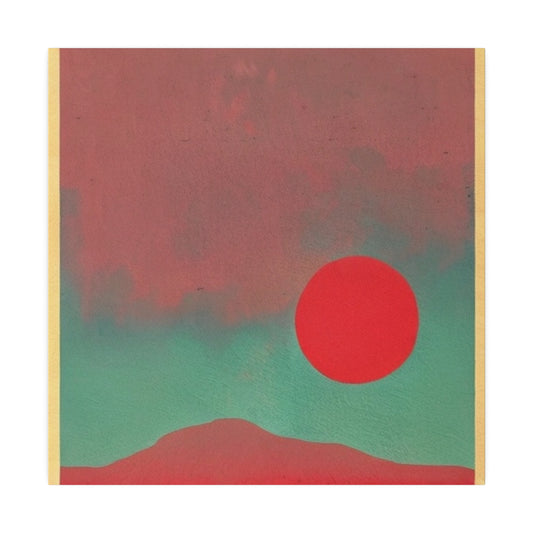 Crimson Dawn: Study of the Sun Landscape Canvas Wall Art