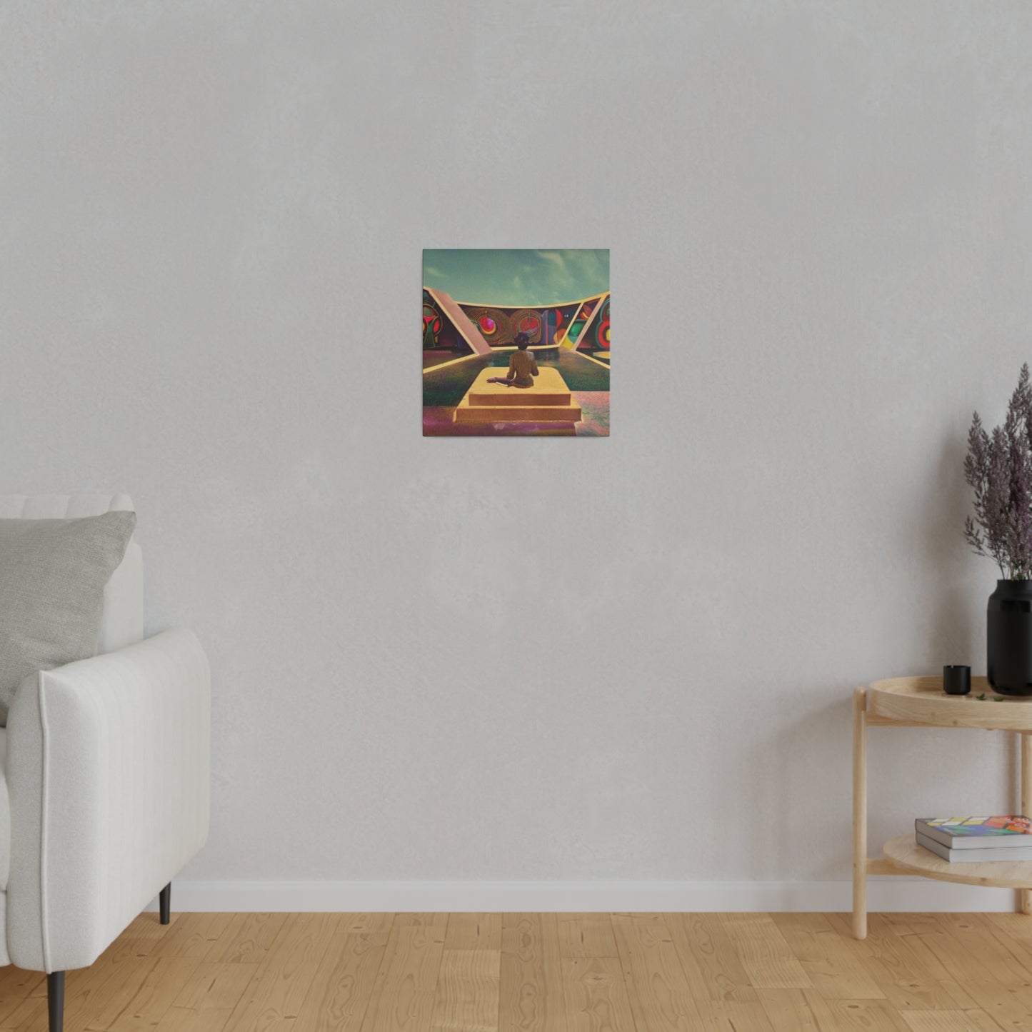 Acid In The Meadow Neo- Psychedelic Wall Art on Matte Canvas