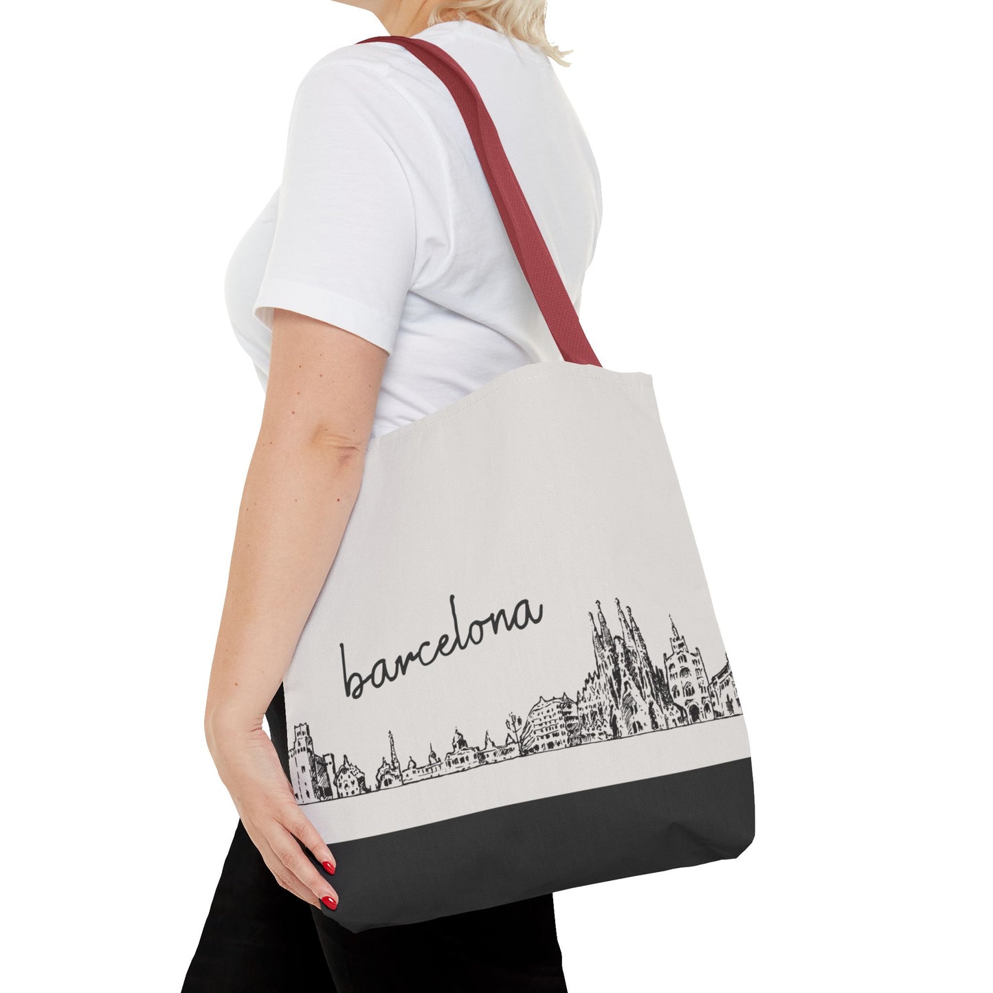 Barcelona Travel Tote Bag – Lightweight Wanderlight Tote, Skyline Design, Durable Everyday Adventure Bag