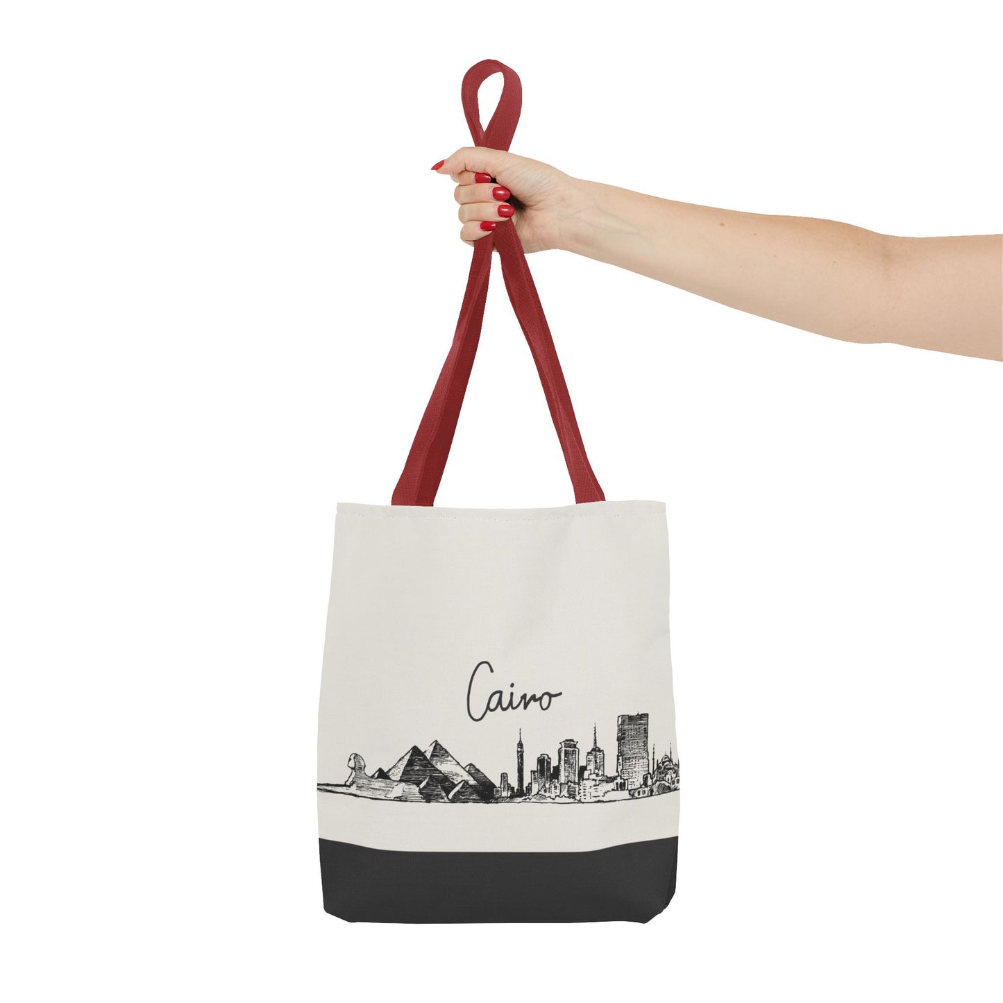 Cairo Travel Tote Bag – Lightweight Wanderlight Tote, Skyline Design, Durable Everyday Adventure Bag