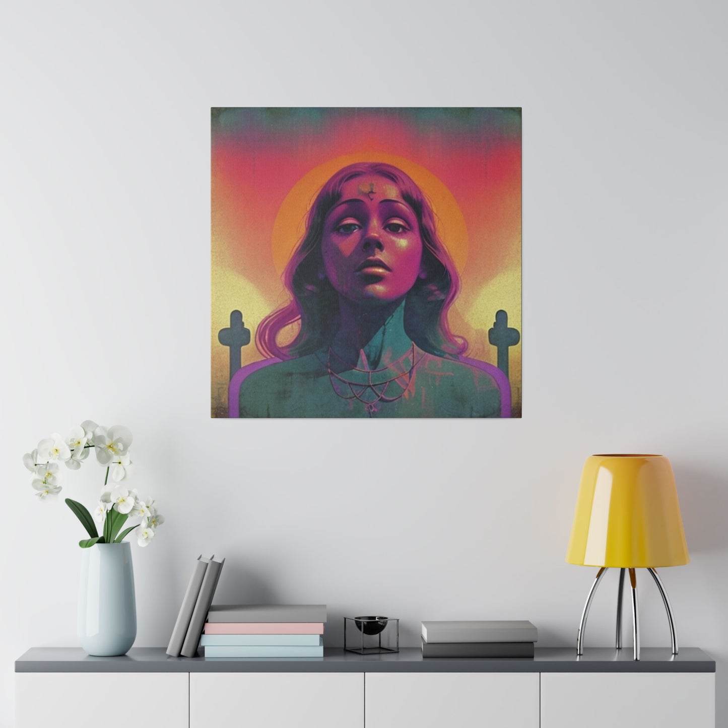 The Martyr Retro Science Fiction Art House Film Wall Art Matte Canvas