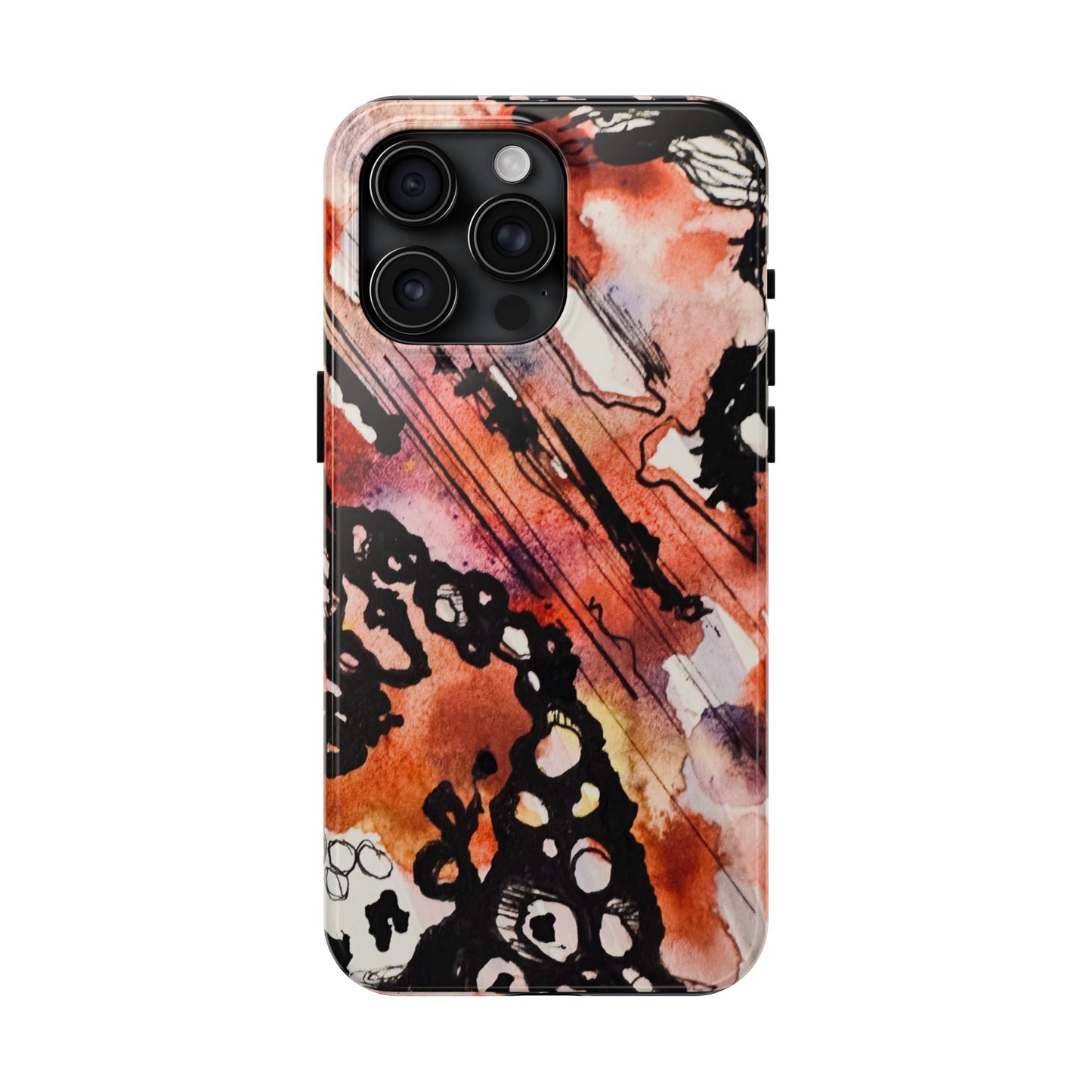 iPhone 15 Pro Max Designer Phone Case Watercolor Thrash Phone Case