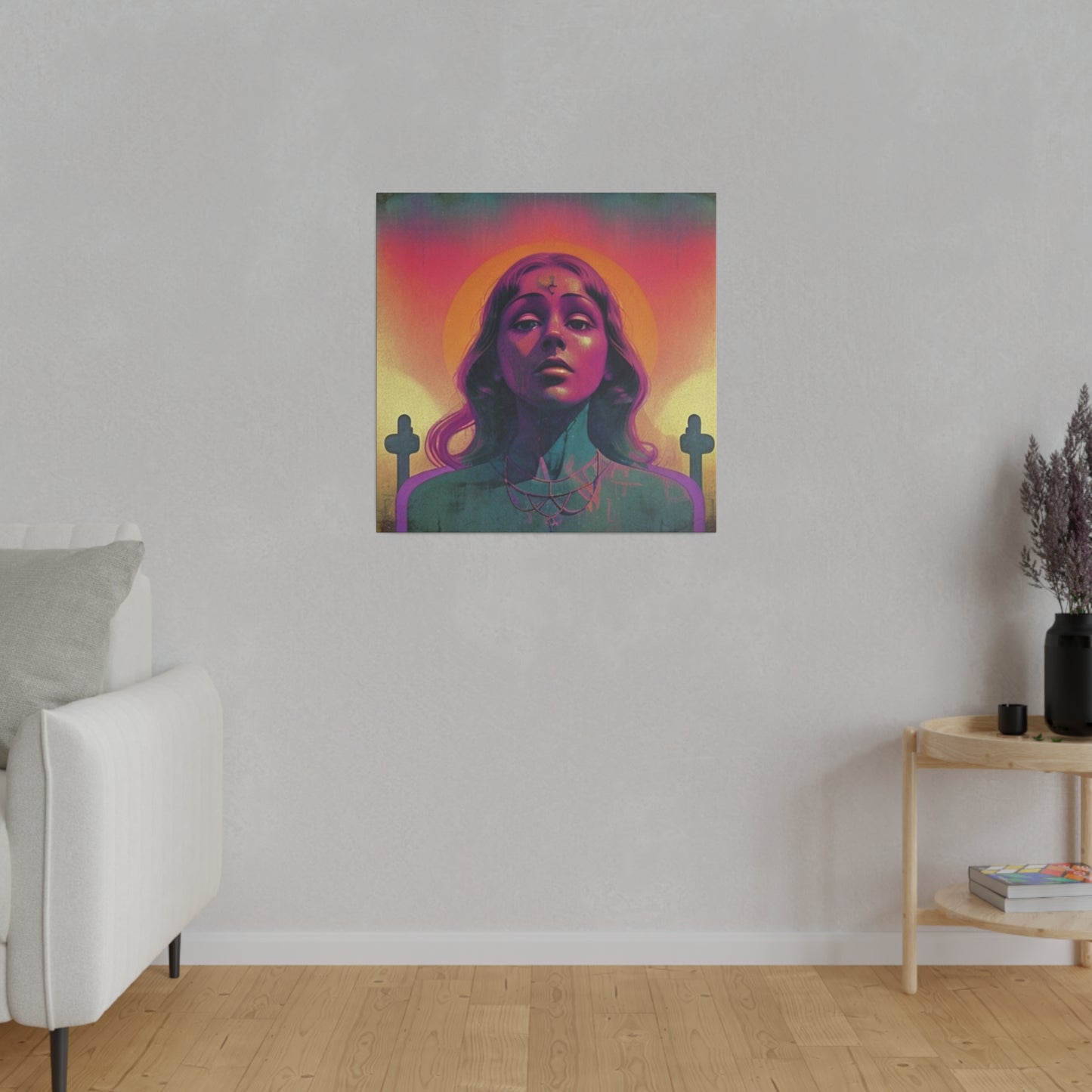 The Martyr Retro Science Fiction Art House Film Wall Art Matte Canvas