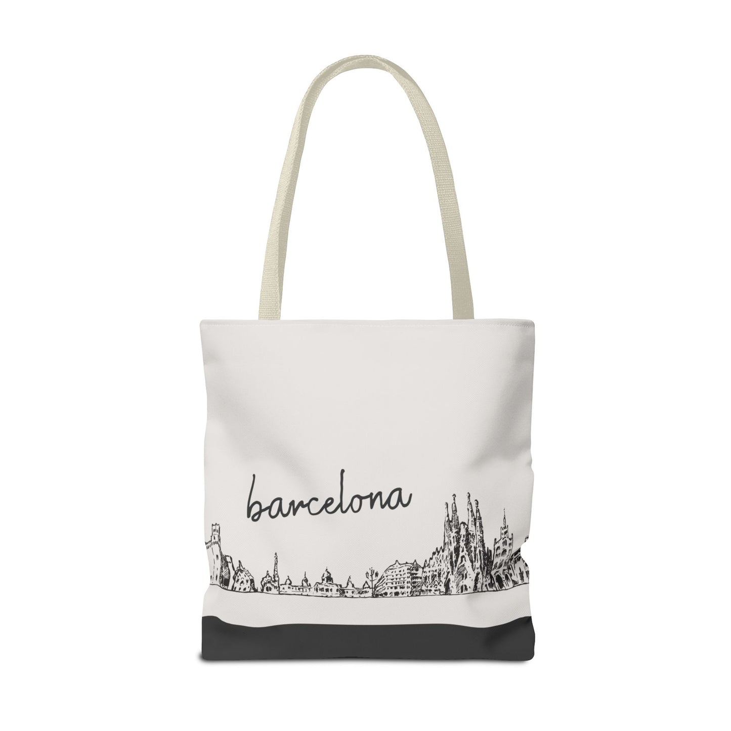 Barcelona Travel Tote Bag – Lightweight Wanderlight Tote, Skyline Design, Durable Everyday Adventure Bag