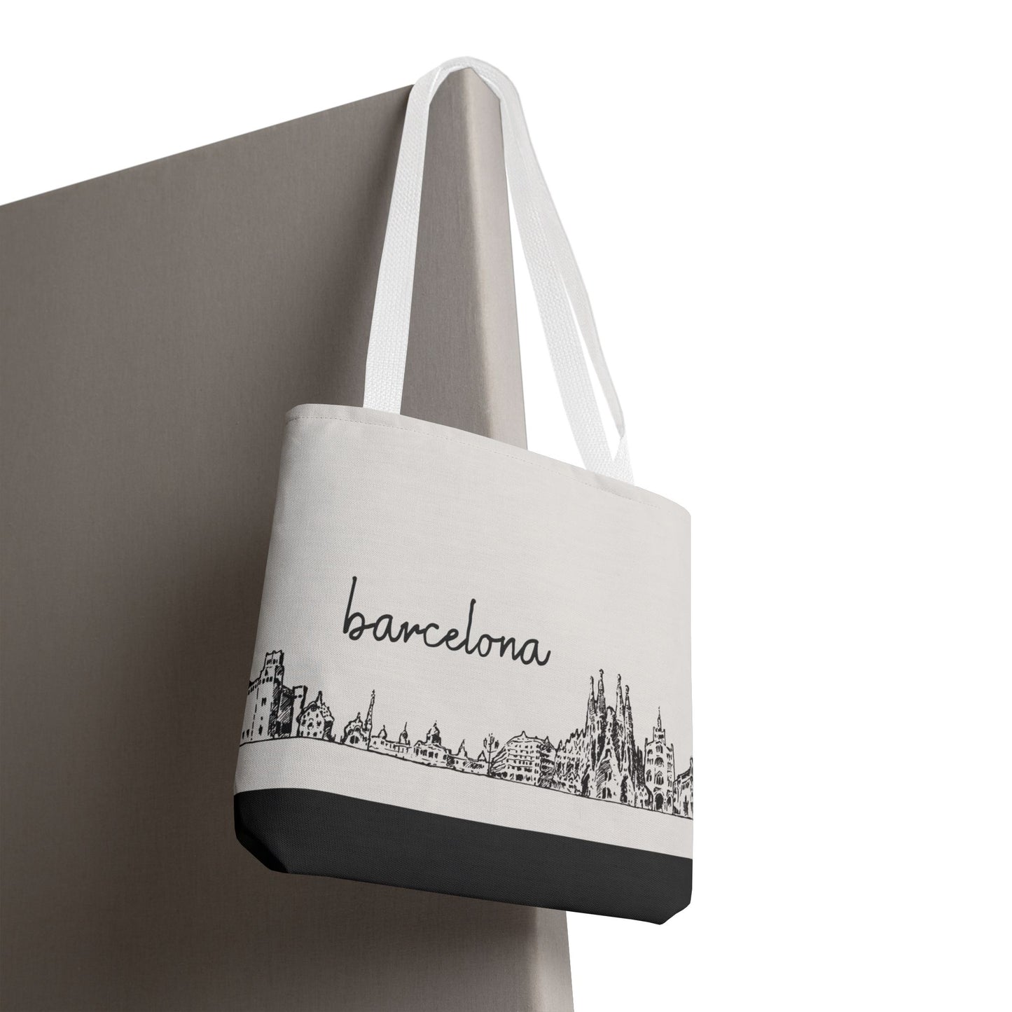 Barcelona Travel Tote Bag – Lightweight Wanderlight Tote, Skyline Design, Durable Everyday Adventure Bag