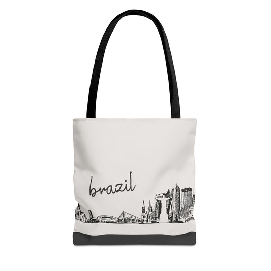 Brazil Travel Tote Bag – Lightweight Wanderlight Tote, Skyline Design, Durable Everyday Adventure Bag