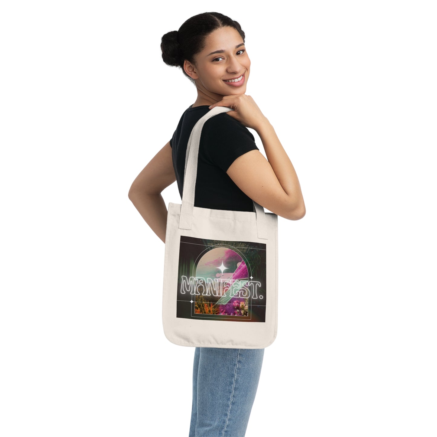 Manifest: Inspirational Organic Canvas Tote Bag