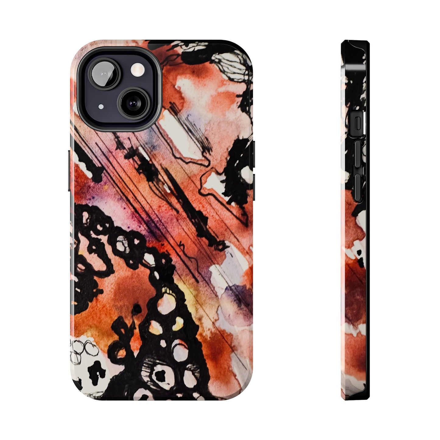 iPhone 15 Pro Max Designer Phone Case Watercolor Thrash Phone Case