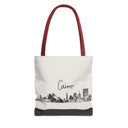 Cairo Travel Tote Bag – Lightweight Wanderlight Tote, Skyline Design, Durable Everyday Adventure Bag