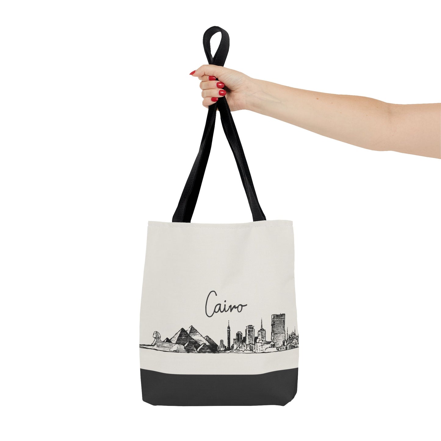 Cairo Travel Tote Bag – Lightweight Wanderlight Tote, Skyline Design, Durable Everyday Adventure Bag