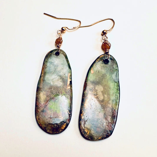 Weathered Glen | Decoupage and Acrylic Handmade Earrings