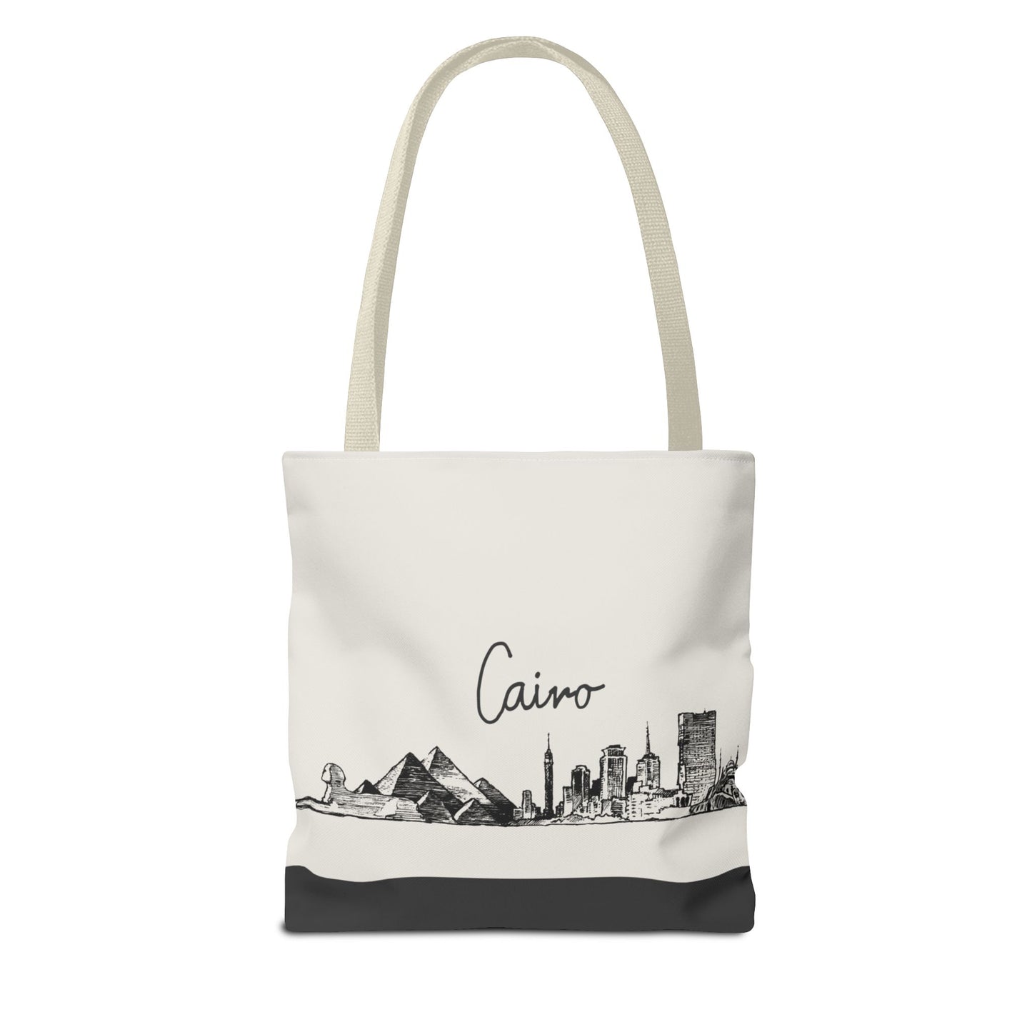 Cairo Travel Tote Bag – Lightweight Wanderlight Tote, Skyline Design, Durable Everyday Adventure Bag