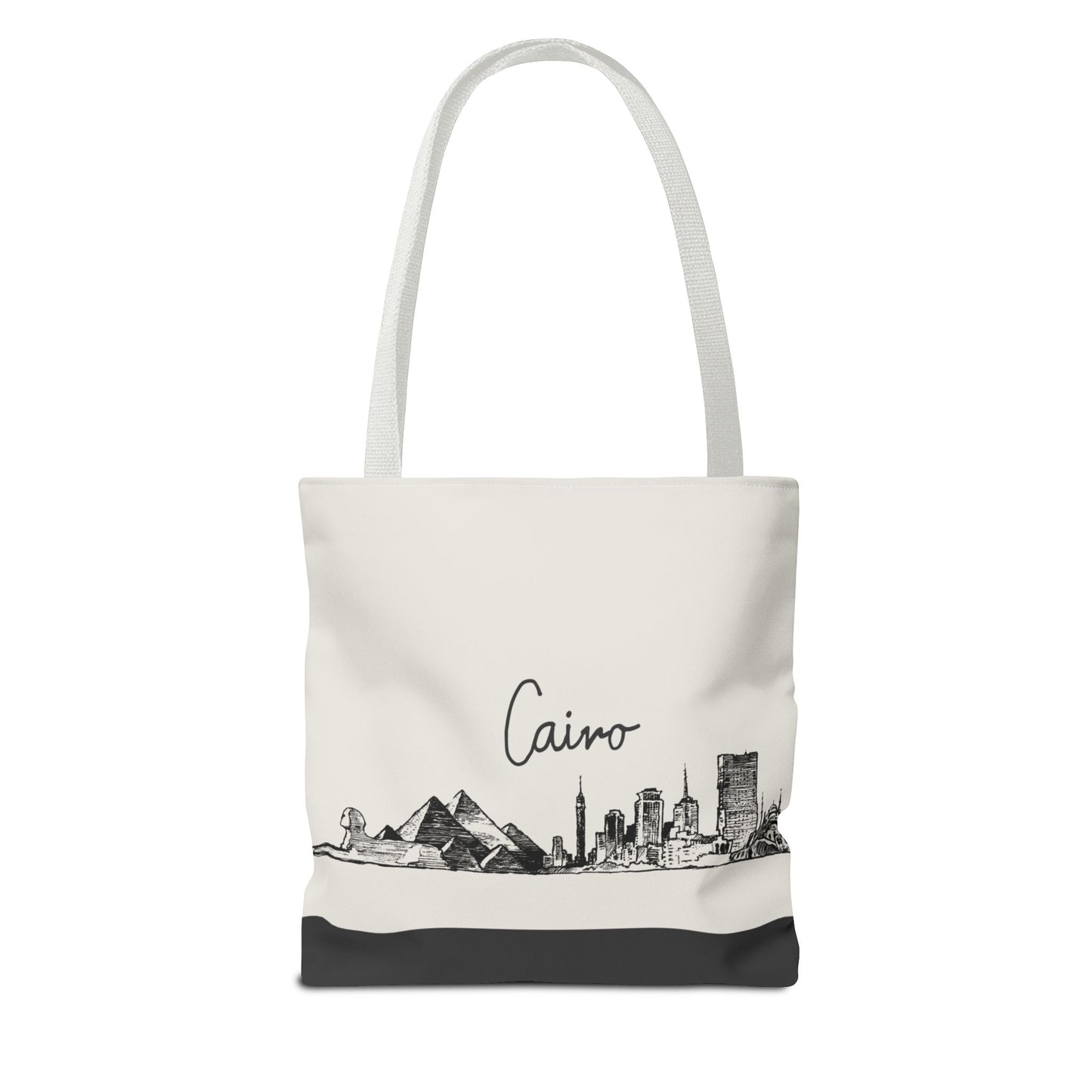 Cairo Travel Tote Bag – Lightweight Wanderlight Tote, Skyline Design, Durable Everyday Adventure Bag