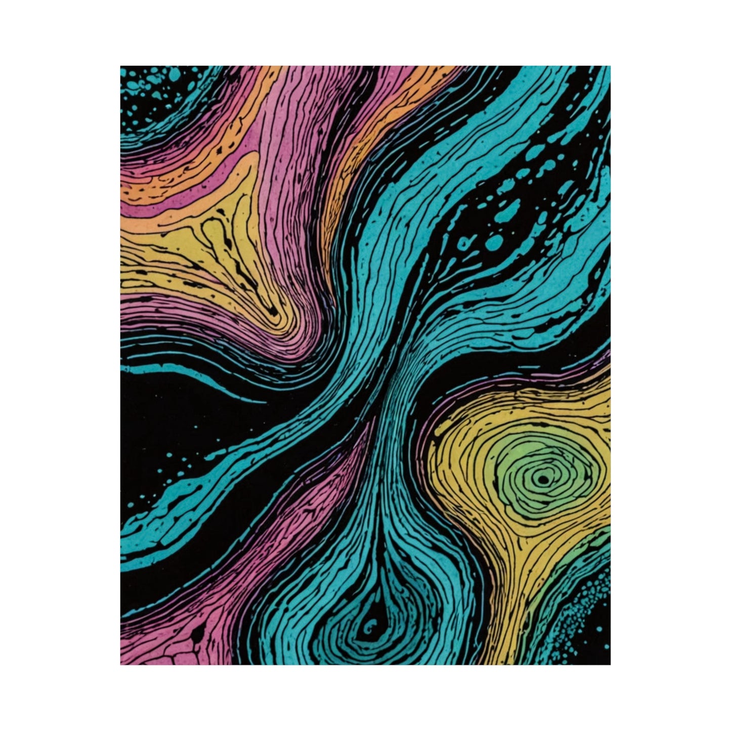 Psychedelic Plasma Matte Vertical Posters